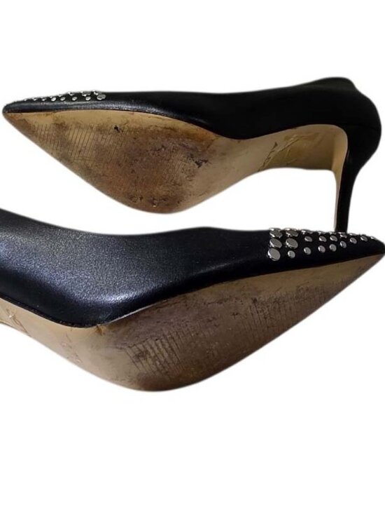 ALDO Black Metal Studded Pump Heel Shoes - Picture 7 of 13